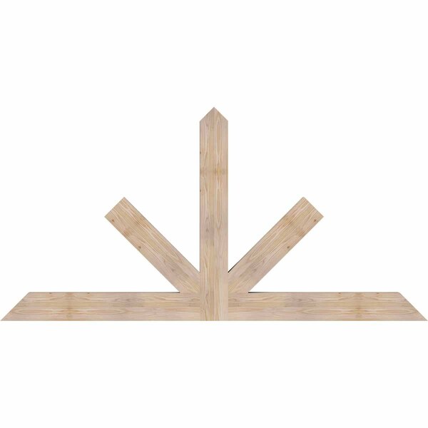 Ekena Millwork Saratoga Smooth Timber Gable Bracket, Douglas Fir, 84"W x 42"H x 3 1/2"D x 5 1/2"F, 12/12 Pitch GBW084X42X0406SAR00SDF - main